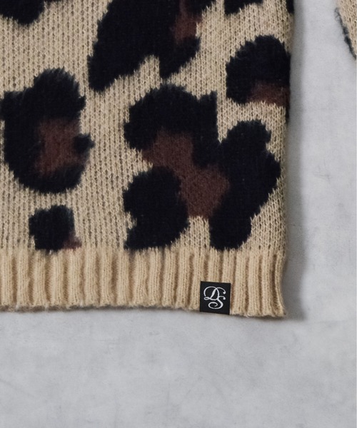 DOUBLE STEAL（ダブルスティール）の「DSクルーネックショートシャギーレオパードニット（ニット/セーター・メンズ・ベージュ・LARGE/MEDIUM）」の12枚目の写真