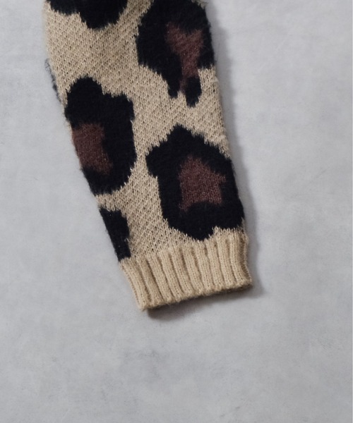 DOUBLE STEAL（ダブルスティール）の「DSクルーネックショートシャギーレオパードニット（ニット/セーター・メンズ・ベージュ・LARGE/MEDIUM）」の13枚目の写真
