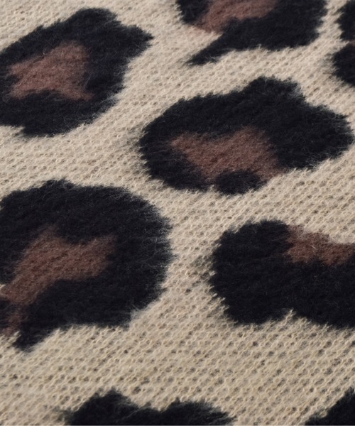 DOUBLE STEAL（ダブルスティール）の「DSクルーネックショートシャギーレオパードニット（ニット/セーター・メンズ・ベージュ・LARGE/MEDIUM）」の14枚目の写真