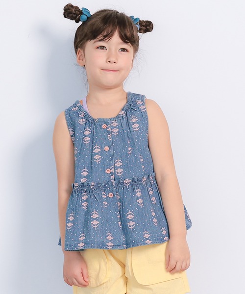 MARKEY'S（マーキーズ）の「デニム2WAYチュニック（チュニック・キッズ・ライトブルー/ネイビー・150/140/130/120/110/100/90/80）」の2枚目の写真