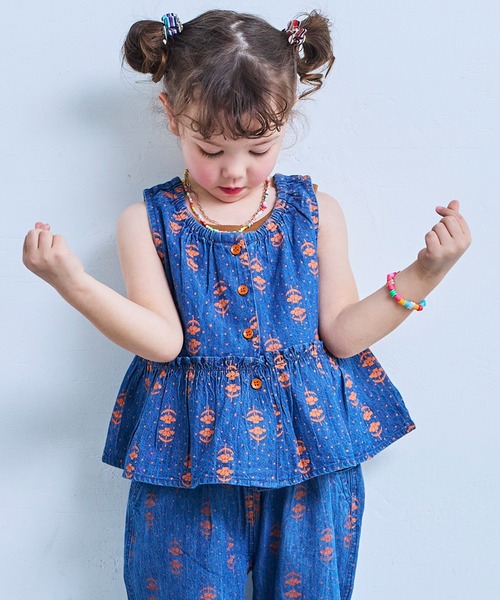 MARKEY'S（マーキーズ）の「デニム2WAYチュニック（チュニック・キッズ・ライトブルー/ネイビー・150/140/130/120/110/100/90/80）」の7枚目の写真