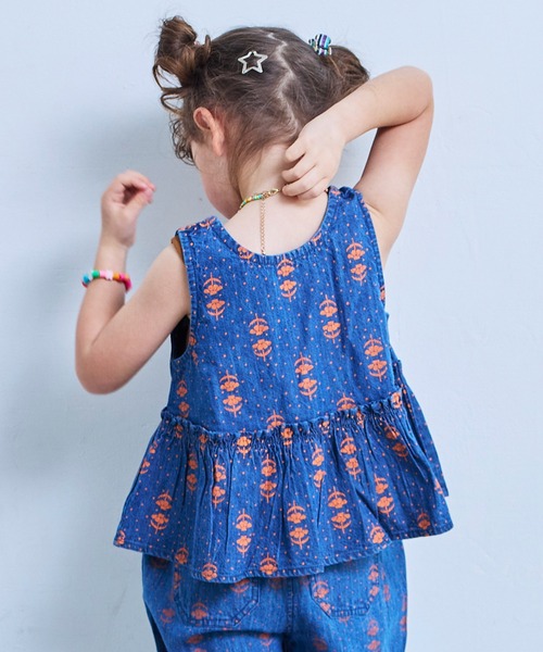 MARKEY'S（マーキーズ）の「デニム2WAYチュニック（チュニック・キッズ・ライトブルー/ネイビー・150/140/130/120/110/100/90/80）」の8枚目の写真