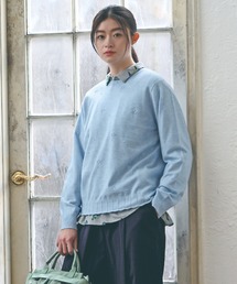 SUPER HAKKA（スーパーハッカ）の「ウールアクリルナイロンニット　フラワーリンクスプルオーバーニット（ニット/セーター）」