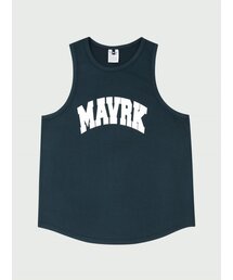 MAVRK（マーベリック）の「M カーブドロゴバランススリーブレスネイビー（Tシャツ/カットソー）」