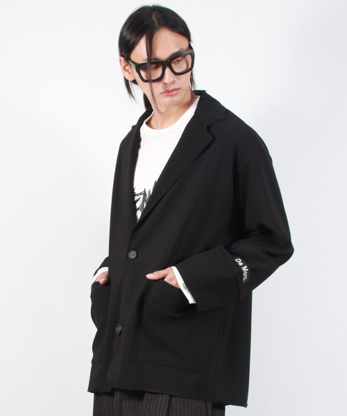 DEMARC(ドゥマーク)の「ルーズフィットリブテーラーカラージャケット ブラック(その他アウター・メンズ・その他・ONE SIZE)」の6枚目の写真