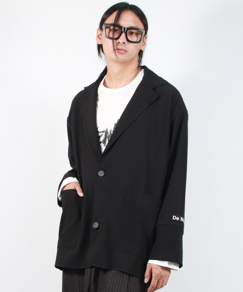DEMARC(ドゥマーク)の「ルーズフィットリブテーラーカラージャケット ブラック(その他アウター・メンズ・その他・ONE SIZE)」の7枚目の写真