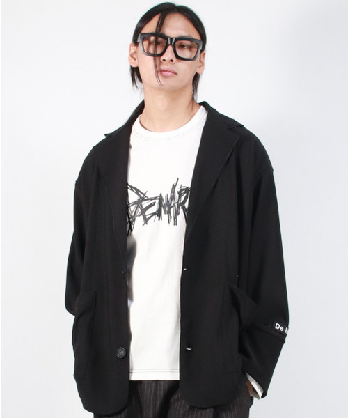 DEMARC(ドゥマーク)の「ルーズフィットリブテーラーカラージャケット ブラック(その他アウター・メンズ・その他・ONE SIZE)」の13枚目の写真