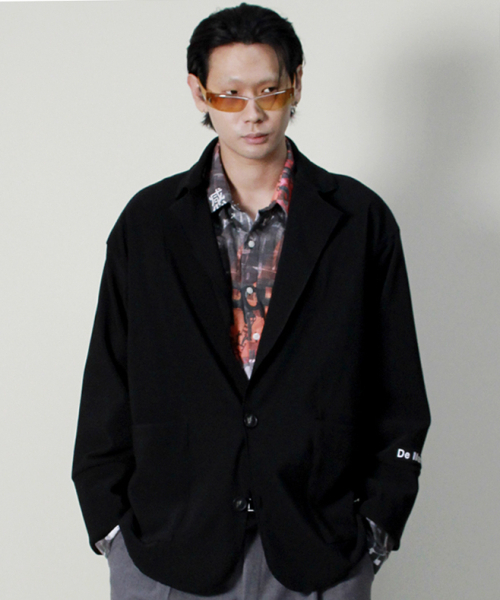 DEMARC(ドゥマーク)の「ルーズフィットリブテーラーカラージャケット ブラック(その他アウター・メンズ・その他・ONE SIZE)」の15枚目の写真