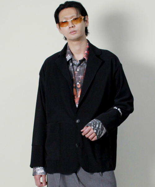 DEMARC(ドゥマーク)の「ルーズフィットリブテーラーカラージャケット ブラック(その他アウター・メンズ・その他・ONE SIZE)」の16枚目の写真