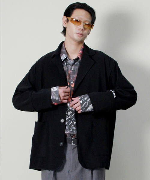 DEMARC(ドゥマーク)の「ルーズフィットリブテーラーカラージャケット ブラック(その他アウター・メンズ・その他・ONE SIZE)」の18枚目の写真