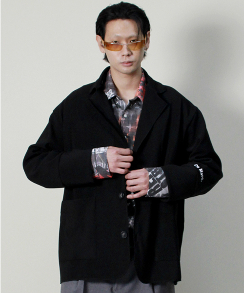 DEMARC(ドゥマーク)の「ルーズフィットリブテーラーカラージャケット ブラック(その他アウター・メンズ・その他・ONE SIZE)」の19枚目の写真