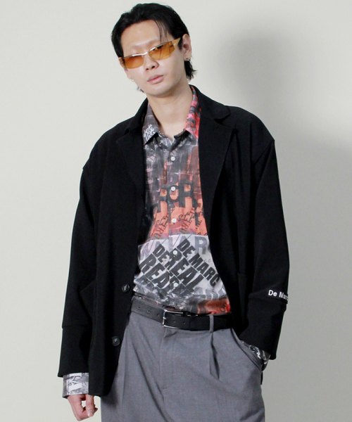 DEMARC(ドゥマーク)の「ルーズフィットリブテーラーカラージャケット ブラック(その他アウター・メンズ・その他・ONE SIZE)」の21枚目の写真
