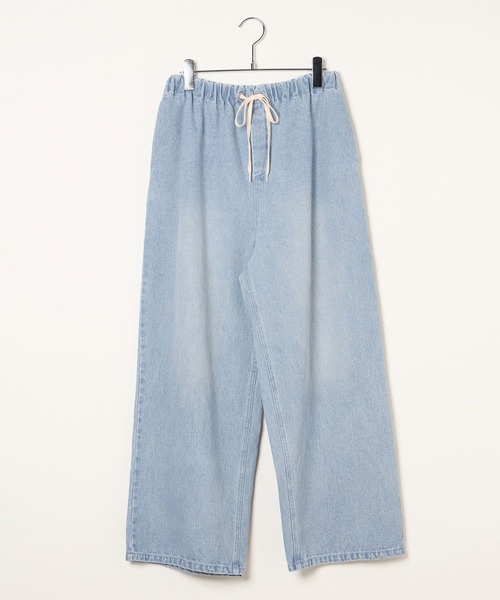 BAYFLOW（ベイフロー）の「[WEB限定]デニムイージーパンツ（デニムパンツ・レディース・オフホワイト/サックスブルー/インディゴブルー・SMALL/MEDIUM/LARGE）」の3枚目の写真