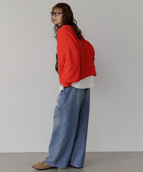 BAYFLOW（ベイフロー）の「[WEB限定]デニムイージーパンツ（デニムパンツ・レディース・オフホワイト/サックスブルー/インディゴブルー・SMALL/MEDIUM/LARGE）」の21枚目の写真