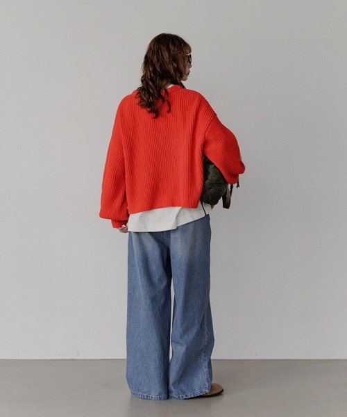 BAYFLOW（ベイフロー）の「[WEB限定]デニムイージーパンツ（デニムパンツ・レディース・オフホワイト/サックスブルー/インディゴブルー・SMALL/MEDIUM/LARGE）」の22枚目の写真