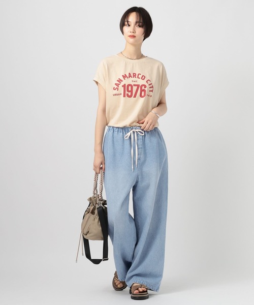 BAYFLOW（ベイフロー）の「[WEB限定/本格見えなのに楽ちん]デニムイージーパンツ（デニムパンツ・レディース・オフホワイト/サックスブルー/インディゴブルー・SMALL/MEDIUM/LARGE/X-SMALL）」の17枚目の写真