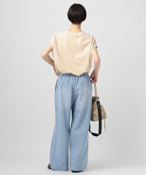 BAYFLOW（ベイフロー）の「[WEB限定/本格見えなのに楽ちん]デニムイージーパンツ（デニムパンツ・レディース・オフホワイト/サックスブルー/インディゴブルー・SMALL/MEDIUM/LARGE/X-SMALL）」の19枚目の写真