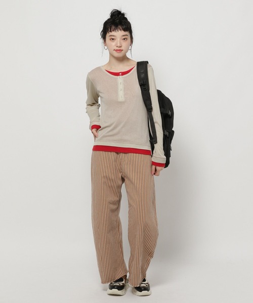 niko and...(ニコアンド)の「セルフカットカーブパンツ デニムパンツ(デニムパンツ・レディース・ライトブルー/インディゴブルー/ブラック/ホワイト/ピンク/クリアブルー/ライトブラウン・MEDIUM/LARGE)」の15枚目の写真