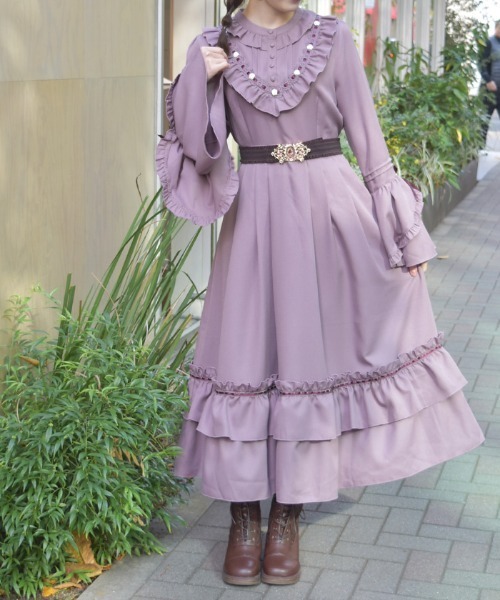 axes femme kawaii ロマンティックフリルワンピース ピンク アクシス