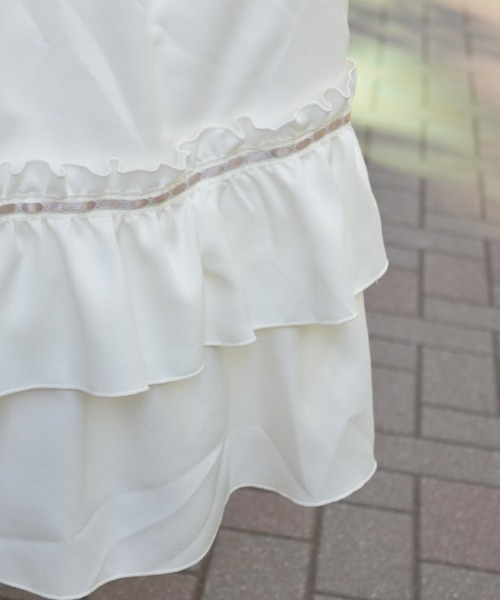 axes femme(アクシーズファム)の「ローズ×リボン姫袖ワンピース(ワンピース・レディース・キナリ/ブラック/ピンク・MEDIUM)」の13枚目の写真