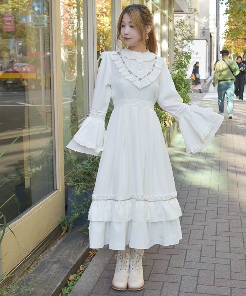 アクシーズファムカワイイ　レース　リボン　ワンピース　薔薇 編集部調査】axes femme kawaiiから、Cotton lace series (コットン