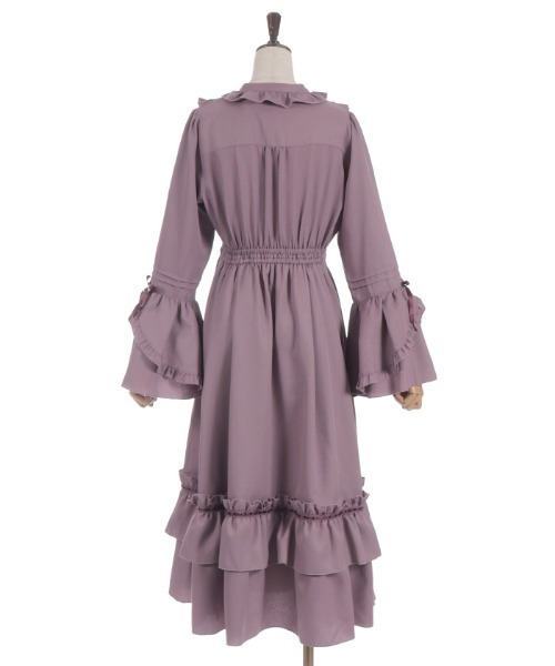 ローズ×リボン姫袖ワンピース（ワンピース）｜axes femme（アクシーズ