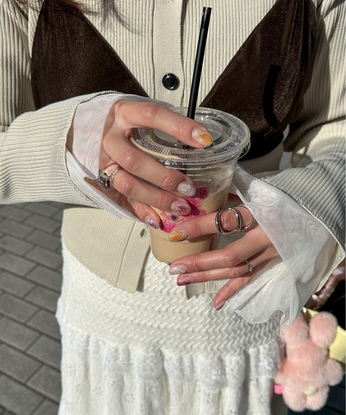 PILIT（ピリット）の「袖チュール切り替えロンTee（Tシャツ/カットソー・レディース・オフホワイト/ブラック・MEDIUM）」の19枚目の写真