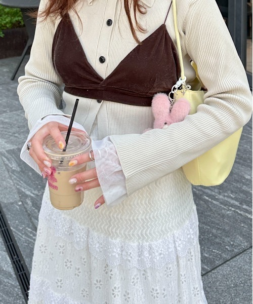 PILIT（ピリット）の「袖チュール切り替えロンTee（Tシャツ/カットソー・レディース・オフホワイト/ブラック・MEDIUM）」の21枚目の写真