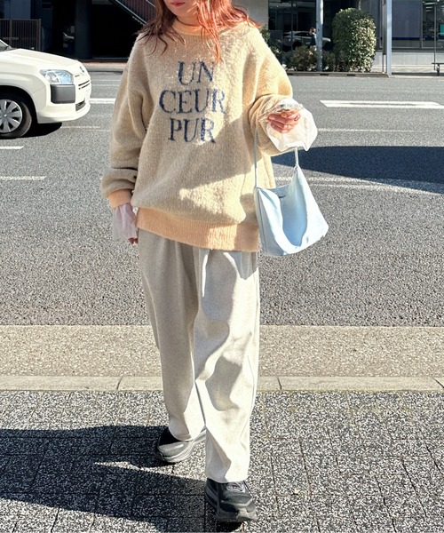 PILIT（ピリット）の「袖チュール切り替えロンTee（Tシャツ/カットソー・レディース・オフホワイト/ブラック・MEDIUM）」の10枚目の写真