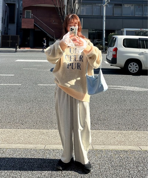 PILIT（ピリット）の「袖チュール切り替えロンTee（Tシャツ/カットソー・レディース・オフホワイト/ブラック・MEDIUM）」の11枚目の写真