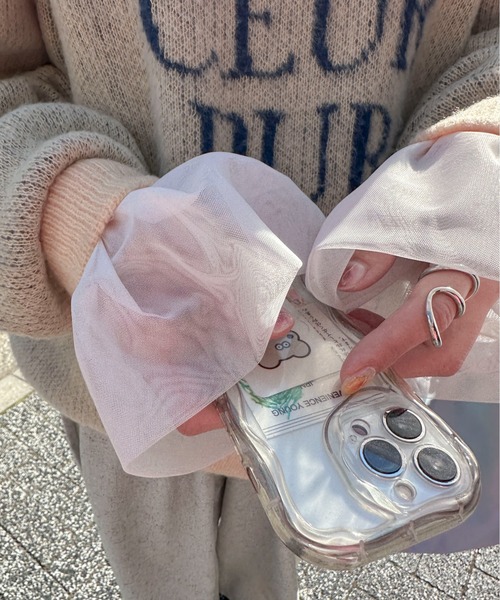 PILIT（ピリット）の「袖チュール切り替えロンTee（Tシャツ/カットソー・レディース・オフホワイト/ブラック・MEDIUM）」の14枚目の写真