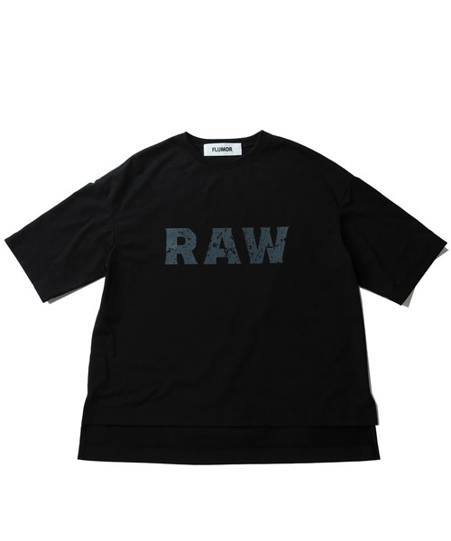 FLUMOR（フラマー）の「”RAW"ミニマルTee（Tシャツ/カットソー・レディース・ブラック/オフホワイト/キャメル/ピンク・38）」の2枚目の写真