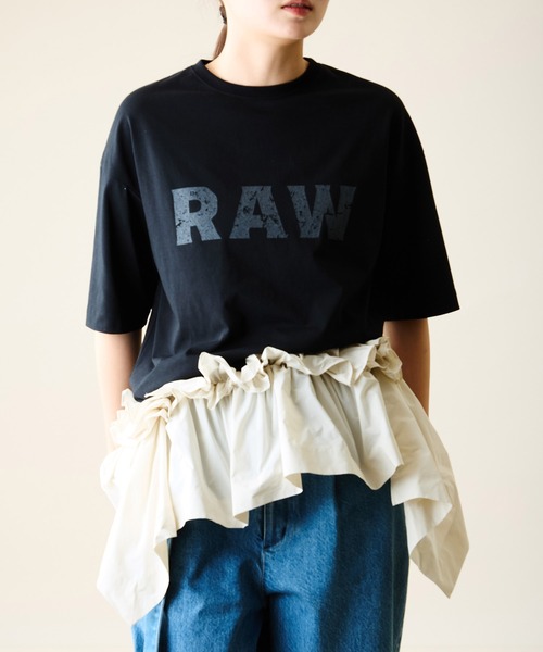 FLUMOR（フラマー）の「”RAW"ミニマルTee（Tシャツ/カットソー・レディース・ブラック/オフホワイト/キャメル/ピンク・38）」の8枚目の写真