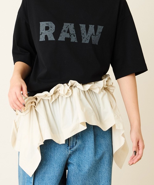 FLUMOR（フラマー）の「”RAW"ミニマルTee（Tシャツ/カットソー・レディース・ブラック/オフホワイト/キャメル/ピンク・38）」の10枚目の写真