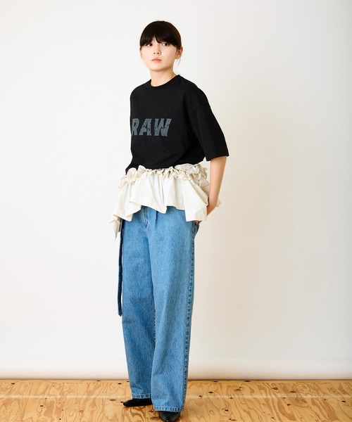 FLUMOR（フラマー）の「”RAW"ミニマルTee（Tシャツ/カットソー・レディース・ブラック/オフホワイト/キャメル/ピンク・38）」の13枚目の写真