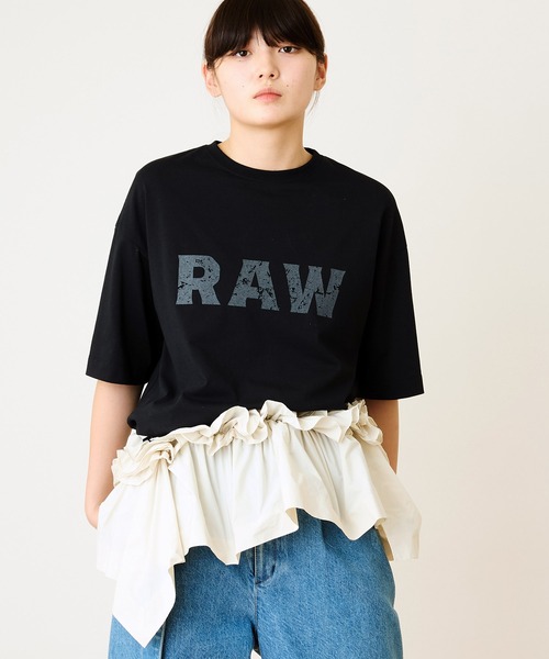FLUMOR（フラマー）の「”RAW"ミニマルTee（Tシャツ/カットソー・レディース・ブラック/オフホワイト/キャメル/ピンク・38）」の9枚目の写真