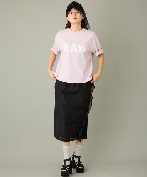 FLUMOR（フラマー）の「”RAW"ミニマルTee（Tシャツ/カットソー・レディース・ブラック/オフホワイト/キャメル/ピンク・38）」の16枚目の写真