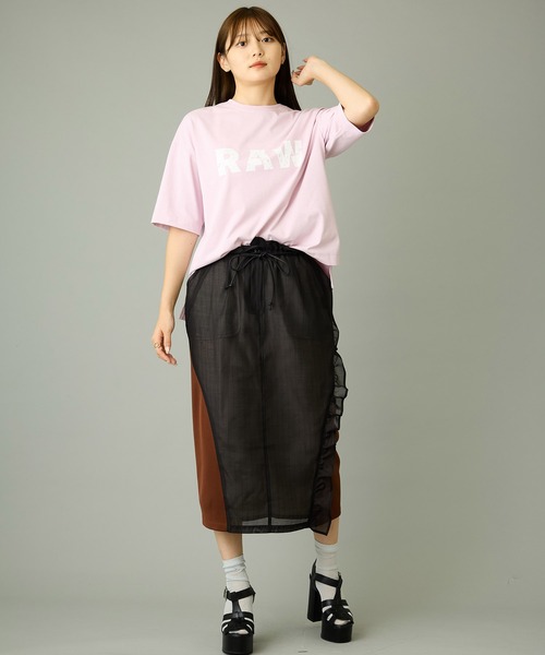 FLUMOR（フラマー）の「”RAW"ミニマルTee（Tシャツ/カットソー・レディース・ブラック/オフホワイト/キャメル/ピンク・38）」の21枚目の写真