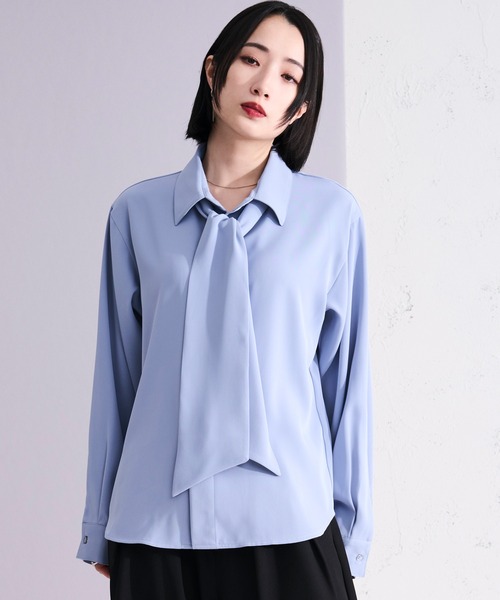 Ellno Loset(エルノロゼット)の「2wayノーブルボウタイシャツ(シャツ/ブラウス・メンズ・ブラック/オフホワイト/ブルー・SMALL/MEDIUM/LARGE)」の17枚目の写真
