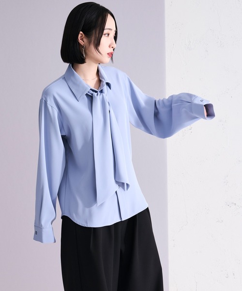 Ellno Loset(エルノロゼット)の「2wayノーブルボウタイシャツ(シャツ/ブラウス・メンズ・ブラック/オフホワイト/ブルー・SMALL/MEDIUM/LARGE)」の15枚目の写真