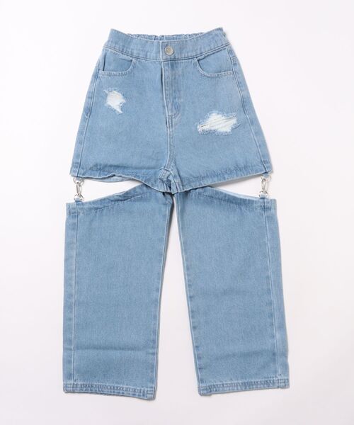 PINKHUNT（ピンクハント）の「PINKHUNT 2wayダメージデニムロングパンツ 1315K（デニムパンツ・キッズ・ホワイト/ブルー/ブラック・120cm/130cm/140cm/150cm/160cm）」の6枚目の写真