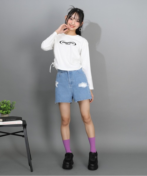 PINKHUNT（ピンクハント）の「PINKHUNT 2wayダメージデニムロングパンツ 1315K（デニムパンツ・キッズ・ホワイト/ブルー/ブラック・120cm/130cm/140cm/150cm/160cm）」の16枚目の写真