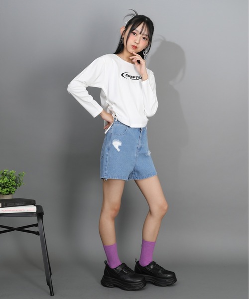 PINKHUNT（ピンクハント）の「PINKHUNT 2wayダメージデニムロングパンツ 1315K（デニムパンツ・キッズ・ホワイト/ブルー/ブラック・120cm/130cm/140cm/150cm/160cm）」の13枚目の写真