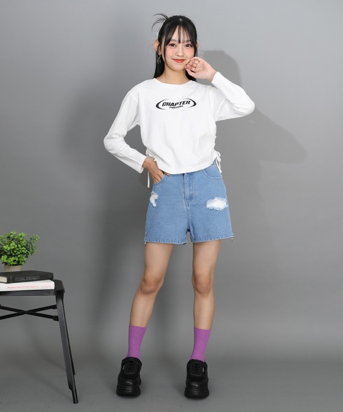 PINKHUNT（ピンクハント）の「PINKHUNT 2wayダメージデニムロングパンツ 1315K（デニムパンツ・キッズ・ホワイト/ブルー/ブラック・120cm/130cm/140cm/150cm/160cm）」の14枚目の写真