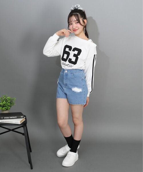 PINKHUNT（ピンクハント）の「PINKHUNT 2wayダメージデニムロングパンツ 1315K（デニムパンツ・キッズ・ホワイト/ブルー/ブラック・120cm/130cm/140cm/150cm/160cm）」の10枚目の写真