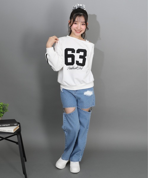PINKHUNT（ピンクハント）の「PINKHUNT 2wayダメージデニムロングパンツ 1315K（デニムパンツ・キッズ・ホワイト/ブルー/ブラック・120cm/130cm/140cm/150cm/160cm）」の8枚目の写真