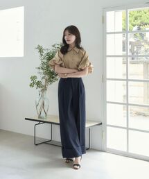 cle blatt（クレブラット）の「ロールアップワイドパンツ（その他パンツ）」