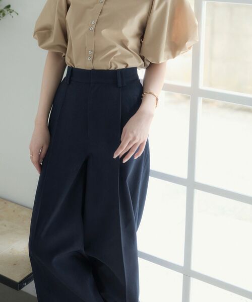 cle blatt(クレブラット)の「ロールアップワイドパンツ(その他パンツ・レディース・オフホワイト/ネイビー・MEDIUM/SMALL)」の12枚目の写真
