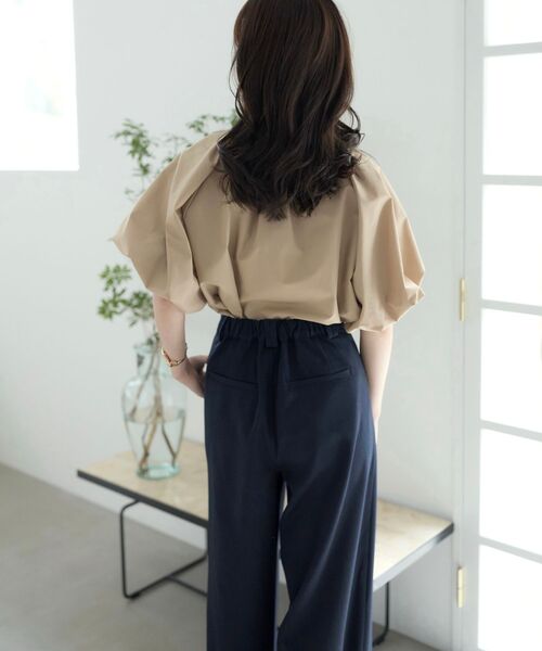 cle blatt(クレブラット)の「ロールアップワイドパンツ(その他パンツ・レディース・オフホワイト/ネイビー・MEDIUM/SMALL)」の13枚目の写真