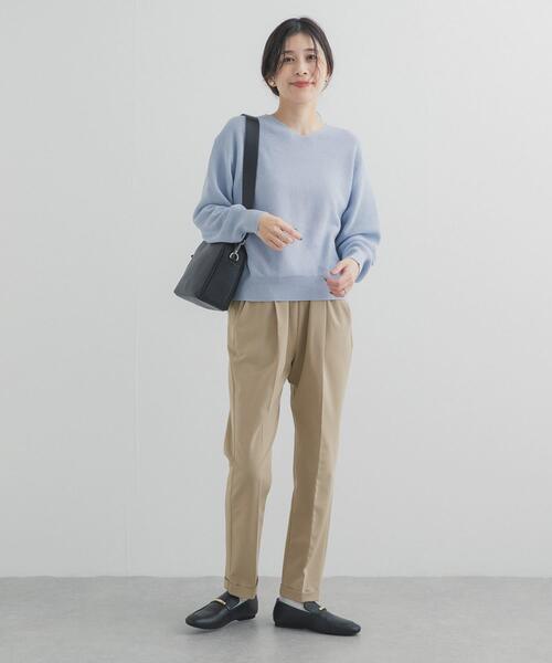 URBAN RESEARCH DOORS（アーバンリサーチドアーズ）の「ストレッチテーパードイージーパンツ｜春服/キレイめ/ウエストゴム/オフィスカジュアル/通勤（その他パンツ・レディース・ライトベージュ/ネイビー・SMALL/X-SMALL/MEDIUM）」の18枚目の写真